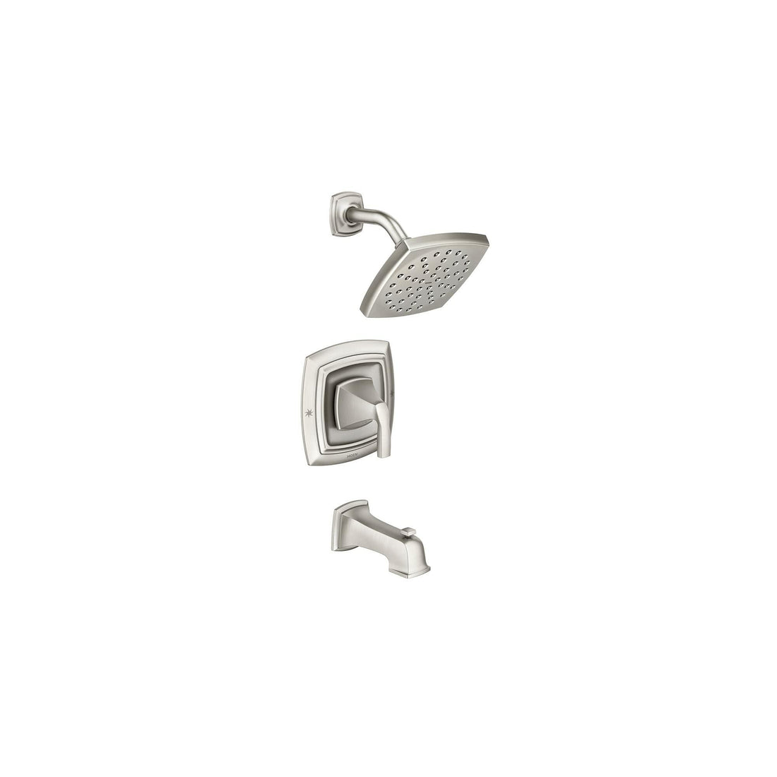 MOEN Finney 82721SRN One-Handle Tub and Shower Faucet in Spot Resist Brushed Nickel (Valve Required)