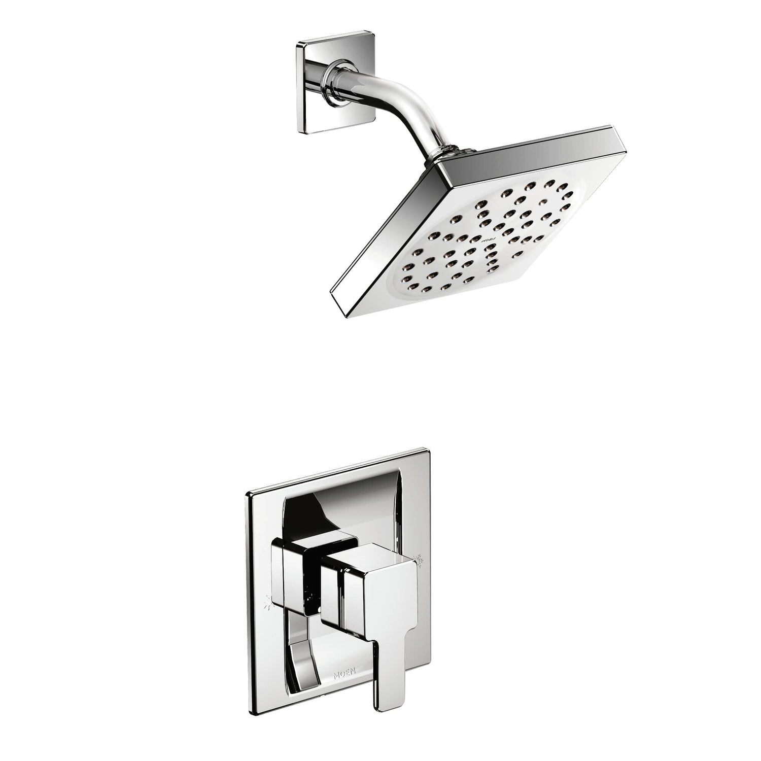 MOEN 90 Degree TS2712 Posi-Temp Shower Head and Single Handle Shower Trim Kit in Chrome (Valve Required)