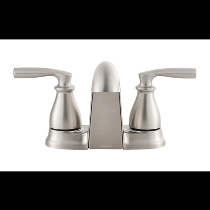 MOEN Hilliard 84532SRN Two-handle Centerset Bathroom Sink Faucet in Spot Resist Brushed Nickel