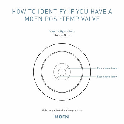 MOEN 90 Degree TS2712 Posi-Temp Shower Head and Single Handle Shower Trim Kit in Chrome (Valve Required)