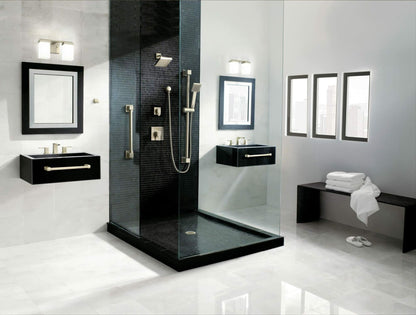 MOEN 90 Degree TS2712 Posi-Temp Shower Head and Single Handle Shower Trim Kit in Chrome (Valve Required)