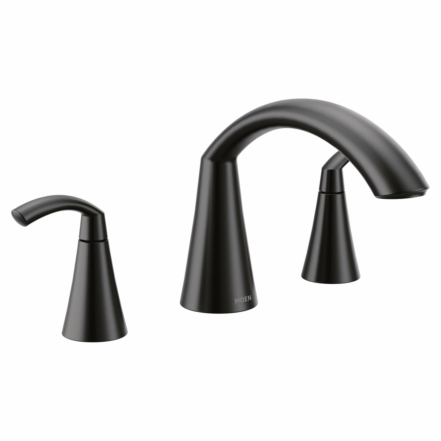 MOEN Glyde T373BL Two-Handle High Arc Roman Tub Faucet in Matte Black (Valve Required)