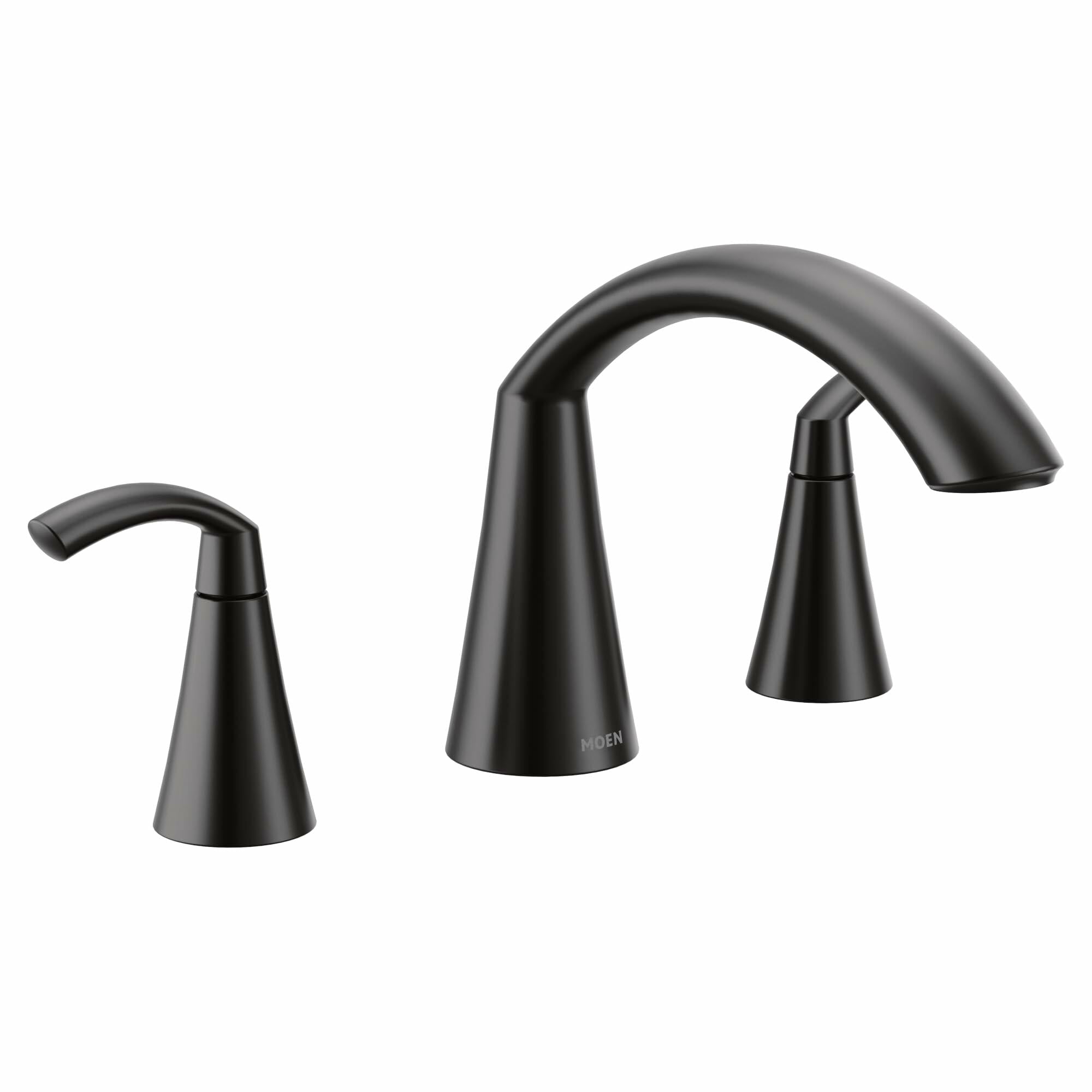 MOEN Glyde T373BL Two-Handle High Arc Roman Tub Faucet in Matte Black (Valve Required)
