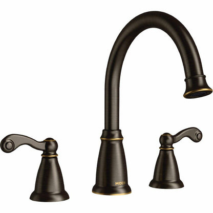 MOEN T624BRB Traditional  Two-Handle Roman Tub Faucet in Mediterranean Bronze
