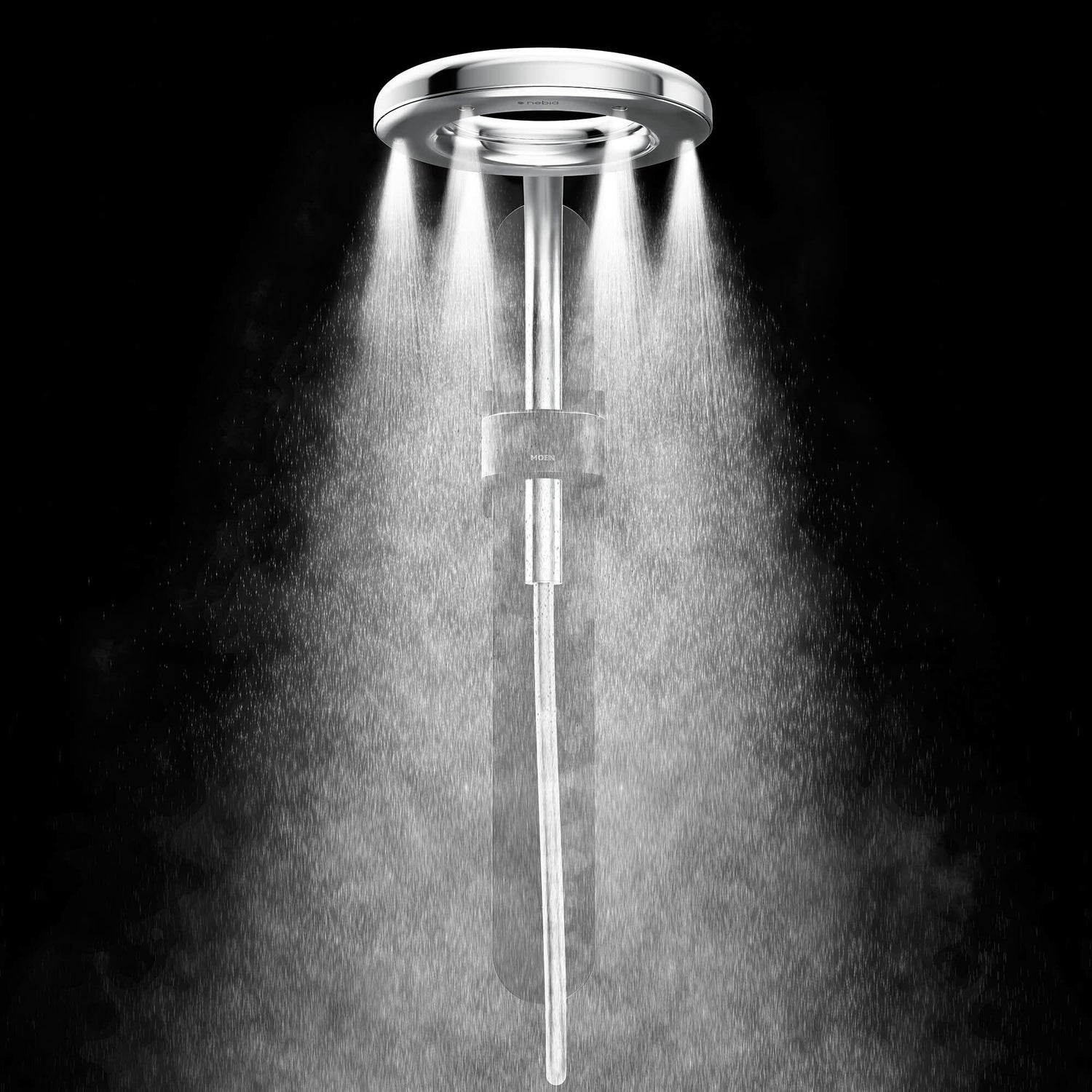 MOEN Spa N207R0BLC Shower Rainshower in Matte Black/Chrome