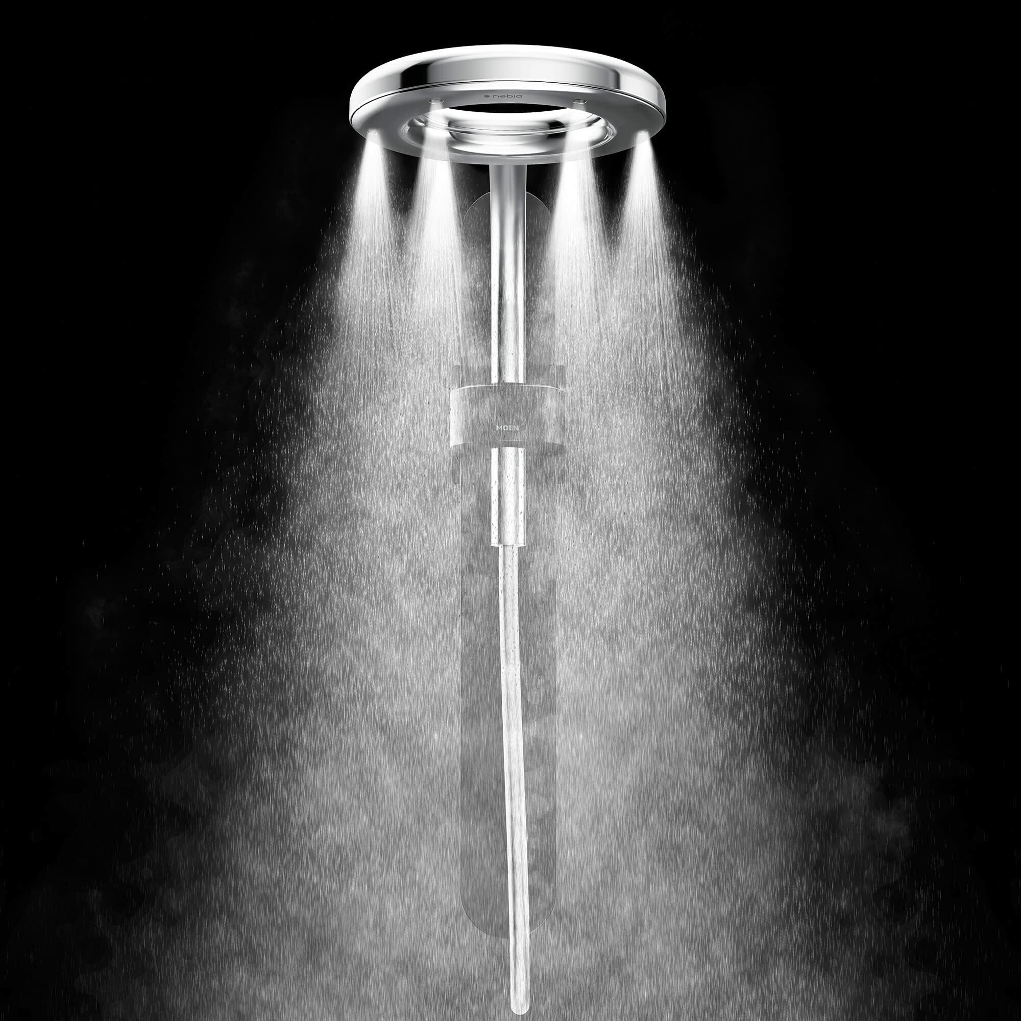 MOEN Spa N207R0BLC Shower Rainshower in Matte Black/Chrome