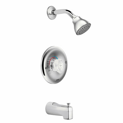 MOEN Chateau 2363 Posi-Temp Pressure Balanced Tub and Shower Trim Kit in Chrome (Valve Included)