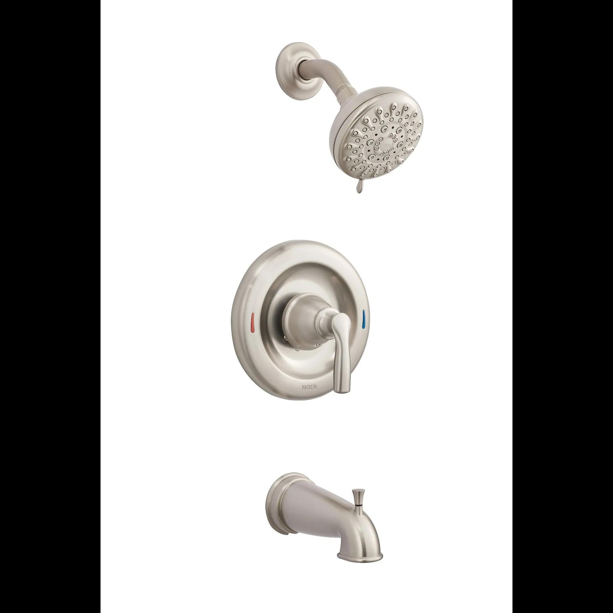 MOEN Hilliard 82537SRN One-Handle Tub and Shower Faucet in Chrome (Valve Required)