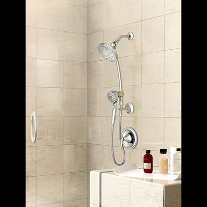 MOEN Engage 28501 6-Setting Handheld and Rain Showerhead with Slide Bar in Chrome