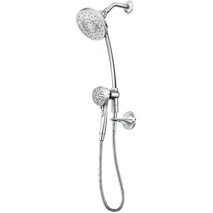 MOEN Engage 28501 6-Setting Handheld and Rain Showerhead with Slide Bar in Chrome