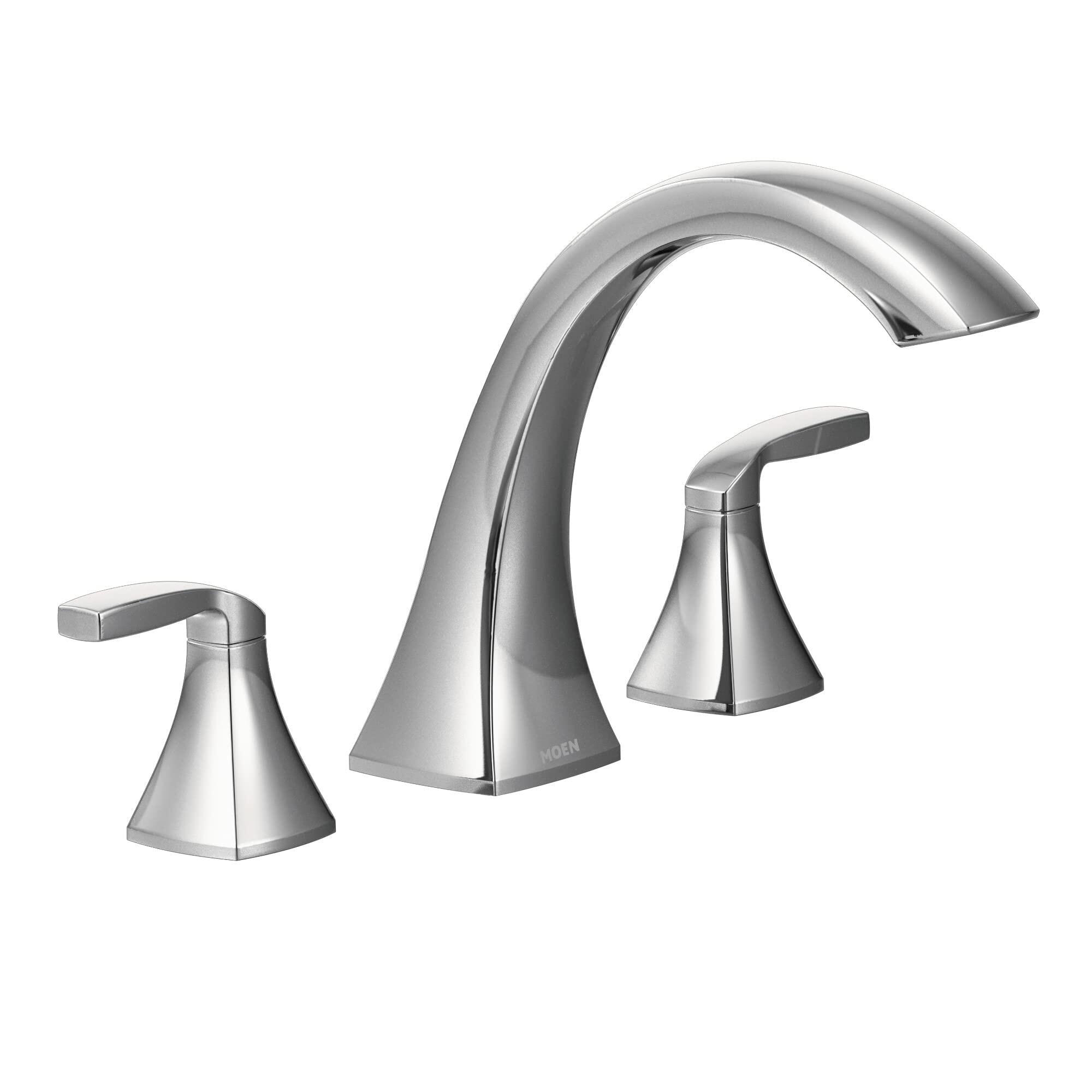 MOEN Voss T693 Two-Handle Deck Mount Roman Tub Faucet Trim Kit in Chrome (Valve Required)