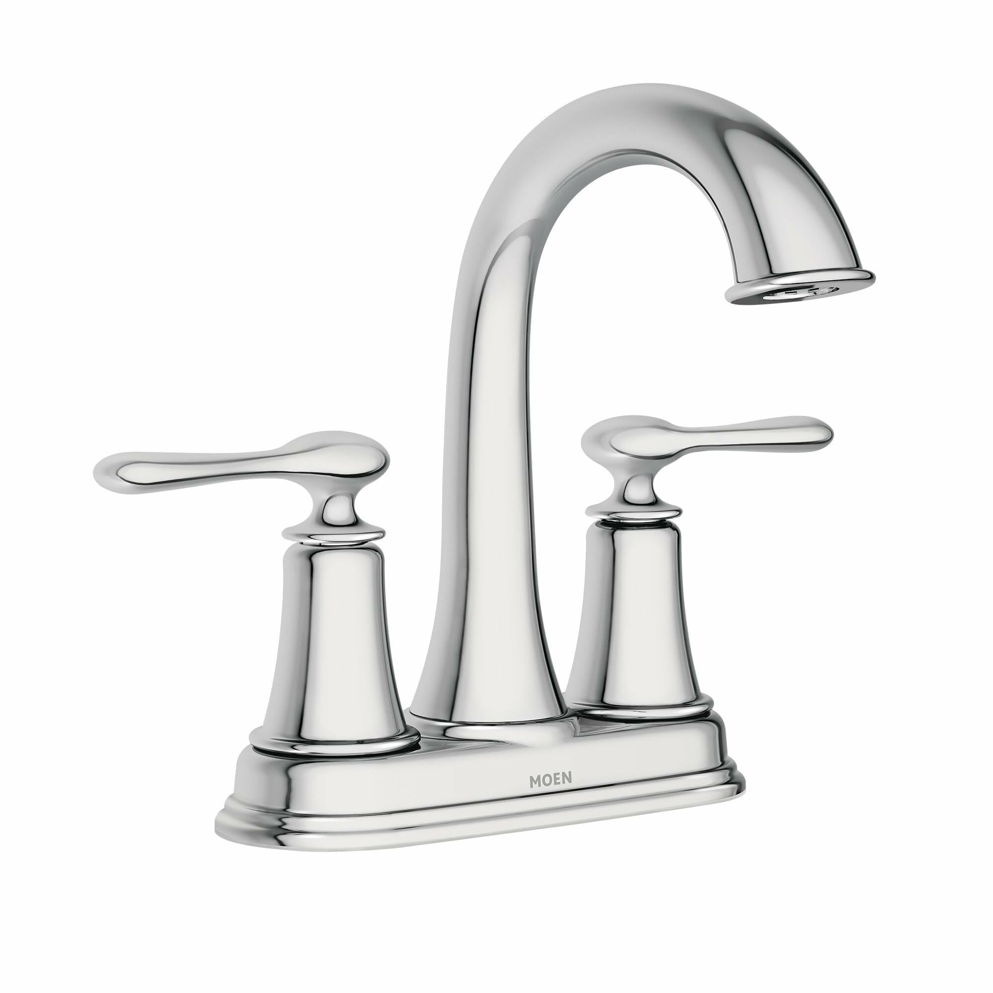 MOEN Ellicott 84092 Two-Handle Centerset Bathroom Faucet in Chrome (Drain Included)