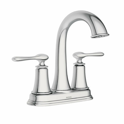 MOEN Ellicott 84092 Two-Handle Centerset Bathroom Faucet in Chrome (Drain Included)