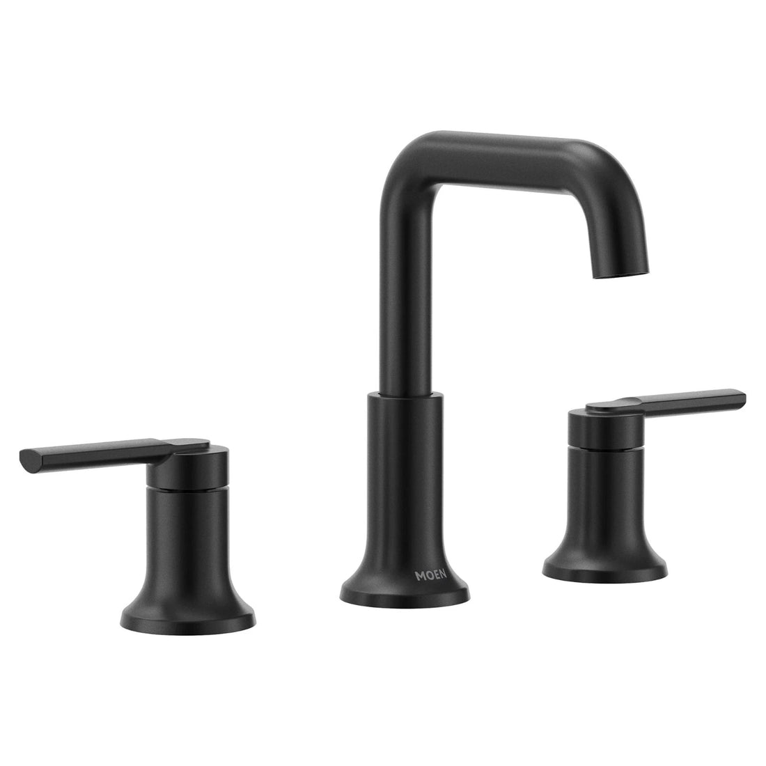 MOEN Zyla 84142BL Two Handle Widespread High Arc Black Bathroom Sink Faucet