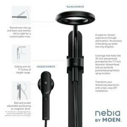 Nebia by Moen Hand Shower and Rainshower Combo in Matte Black