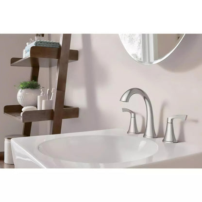 MOEN Korek 84468 Widespread Double Handle High-Arc Bathroom Faucet with Valve in Chrome