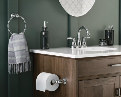Moen Banbury WS84913 Double Handle Centerset Bathroom Faucet in Chrome (Valve Included)